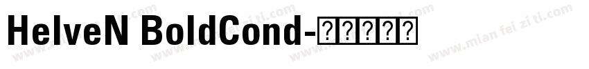 HelveN BoldCond字体转换